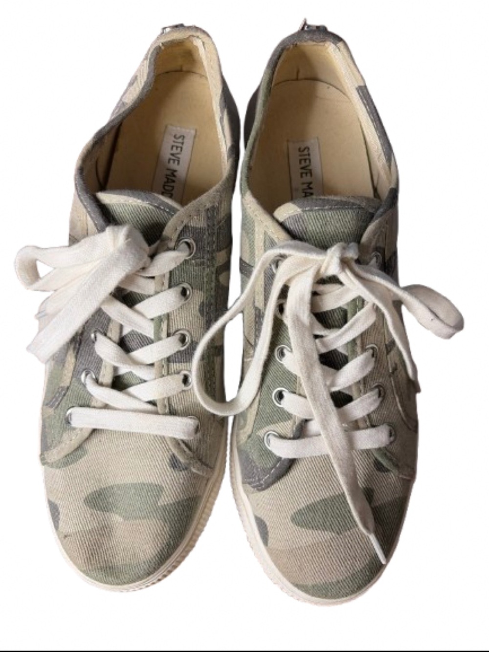 Women’s Steve Madden ‘Emmi’ Camo Canvas Lace-Up Sneakers , Sz 9.5